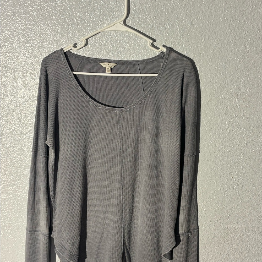 Lucky Brand Gray Long Sleeve Tee